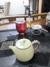 祥業(yè)合金茶漏茶濾茶隔過濾茶水分離濾網(wǎng)創(chuàng)意樹枝底座套裝功夫茶具配件 蓮蓮有魚茶漏+企鵝公道杯-黃把 曬單實(shí)拍圖