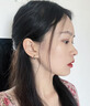 中國(guó)黃金（CHINA GOLD）銀耳釘女S925銀光面素圈耳扣百搭銀耳環(huán)七夕情人節(jié)禮物送女友老婆 【今/次日達(dá)】S925銀光面耳扣 曬單實(shí)拍圖