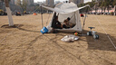 迪卡儂帳篷速開天幕帳戶外四人露營徒步公園遮陽防曬一室一廳4975171 曬單實拍圖