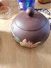 尊壺 尊壺紫砂茶葉罐紫泥密封醒茶罐散茶家用儲藏茶葉罐子 扁西施泥繪清水泥 約裝 460克 曬單實(shí)拍圖
