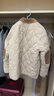森馬（Semir）棉服女冬季中長(cháng)款輕薄寬松拼接燈芯絨翻領(lǐng)插肩袖棉衣101724112007 曬單實(shí)拍圖
