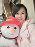 Mandy Zhang云朵泡芙90絨短款面包羽絨服女冬季粉色連帽小個(gè)子外套 櫻花粉 S 曬單實(shí)拍圖