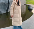 波司登（BOSIDENG）冬季羽絨服女款長(cháng)款可脫卸帽加厚冬新國標90絨商場(chǎng)同款修身外套 半糖卡其7A34 XS 155/80A 體重約110以?xún)?曬單實(shí)拍圖