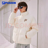 FILA FUSION斐樂(lè )潮牌情侶款羽絨服冬季時(shí)尚寬松立領(lǐng)男女裝上衣 麥乳色-BG XL 180/100A 曬單實(shí)拍圖