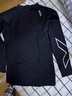 2XUIgnition系列壓縮衣 緊身衣男速干衣健身衣健身服加絨保暖上衣 黑/銀標 L 曬單實(shí)拍圖