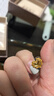 六福珠寶 足金愛心黃金耳釘女款時(shí)尚閃耀心形耳飾計(jì)價(jià)GJGTBE0011 約2.00克 曬單實(shí)拍圖