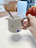 瓦倫斯Otto.寶石顏值馬克杯家用杯子陶瓷情侶對杯丨奧特 白色【帶攪拌棒】 380ml 曬單實(shí)拍圖