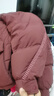 鴨鴨短款羽絨服女2024年冬季新款時(shí)尚連帽面包服加厚保暖小個(gè)子外套 紅色 M 曬單實(shí)拍圖