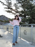 ELAND【泡芙牛仔】衣戀牛仔褲女錐形透氣舒適香蕉褲2025夏季新款 淺牛仔色(56)L/Indigo M /165 曬單實(shí)拍圖