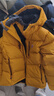 黑冰（BLACKICE）羽絨服男抗寒羽絨衣F8528鵝絨戶(hù)外成人連帽保暖短款防寒服 F8528MJ 黃色【刺繡LOGO】男款 M 曬單實(shí)拍圖