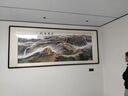 望詠手繪國畫山水畫客廳書房裝飾畫高端老板辦公室萬里長城掛畫可定制 長城雄姿【圓角胡桃色】實木框 216*86【博物館級裱框】 曬單實拍圖