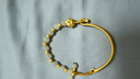 中國(guó)黃金（CHINA GOLD）蓮花黃金手鏈女足金和田玉手鐲教師節(jié)禮物送女老師老婆媽媽生日 [京速達(dá)]足金蓮花和田玉半鐲 曬單實(shí)拍圖
