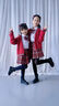 迪士尼（Disney）女大童jk套裝春款2025新款小女孩長(zhǎng)袖開(kāi)衫毛衣學(xué)院風(fēng)百褶裙三件套 紅色套裝(襯衫+裙子) 130 CM 建議身高120-130cm6-7歲 曬單實(shí)拍圖