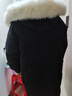 雪中飛羽絨服女秋冬長(cháng)款連帽大毛領(lǐng)寬松保暖外套女 黑色 160/84A  曬單實(shí)拍圖