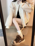 夏雨瑤美式棒球服外套女春秋2025新款小個子韓系短款夾克外穿上衣女 杏灰色（實物偏淺灰） M 45/55kg 曬單實拍圖