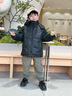 皮爾卡丹（pierre cardin）男童羽絨服冬裝2024新款冬季兒童中大童外套加厚男孩白鴨絨衣服潮 黑色 150cm 曬單實拍圖