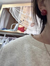 Mck安可拉紅耳釘女年新款耳環(huán)新年紅色喜慶耳飾 曬單實(shí)拍圖