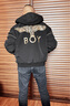BOY LONDON【黑金隼】秋季男女同款外套短款老鷹logo可拆帽寬松棉服N29006 黑色 XS 曬單實(shí)拍圖
