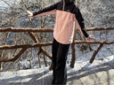 波司登（BOSIDENG）【反季】沖鋒衣鵝絨羽絨服女款90絨三合一防風(fēng)防雨透氣顯瘦外套 蘇梅粉 黑色161A L 170/92A 曬單實(shí)拍圖