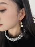 迪后（Dirholl）品牌和田玉耳環(huán)耳釘女士高級(jí)感水滴耳墜耳飾情人節(jié)生日禮物送女友 【和田玉】露華濃耳環(huán)+精美禮盒 曬單實(shí)拍圖