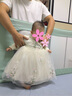 巴拉巴拉童裝女童連衣裙兒童公主裙秋冬小童甜美精致繡花網(wǎng)紗裙潮 白色調(diào)00311 90cm 曬單實(shí)拍圖