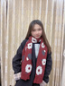 CRANTA KOMEIA圍巾女秋冬季過年紅色針織毛線保暖圍脖生日七夕情人節(jié)禮物 花朵紅色 高級(jí)感輕奢ck風(fēng)送女朋友老婆實(shí)用 曬單實(shí)拍圖