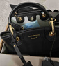 EMPORIO ARMANI/阿瑪尼官方旗艦【七夕女友禮物】手提單肩斜挎托特包 85218-黑色 (小號) 曬單實拍圖