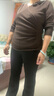 皮爾卡丹（pierre cardin）秋季新品V*領(lǐng)洋氣時(shí)尚百搭氣質(zhì)減齡打底衫女士亮絲長(cháng)*袖顯瘦t恤上 咖啡色 3XL 120-130斤 曬單實(shí)拍圖