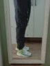 運動鞋男夏季網(wǎng)面透氣競速體測防滑跑鞋休閑碳板跑步鞋女赤兔7pro 熒光綠-皮面單鞋 41 曬單實拍圖
