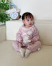 班喜迪嬰兒衣服春裝嬰幼兒連體衣洋氣公主長袖女寶寶外出服春秋哈衣爬服 粉色 80cm 曬單實拍圖