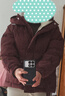 鴨鴨短款羽絨服女2024年冬季新款時(shí)尚連帽面包服加厚保暖小個(gè)子外套 紅色 L 曬單實(shí)拍圖