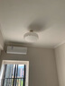 一格照明（YIGELIGHTING）奶油風(fēng)LED臥室燈吸頂燈書(shū)房主臥半吊燈南瓜云朵燈兒童房燈具套餐 全光譜_奶白+橙色48CM三色變光 曬單實(shí)拍圖