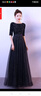 蒂默奇演出服女裝鋼琴大合唱團服女長(cháng)裙中學(xué)生成人詩(shī)歌朗誦指揮獨奏禮服 黑色 XL 曬單實(shí)拍圖