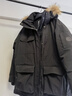 天石鵝鎧甲秋冬防風(fēng)鵝絨羽絨服男士加厚外套女戶(hù)外東北嚴寒保暖GT437 黑色 男女同款 XL 180/100A 曬單實(shí)拍圖