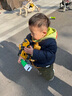 M.Latin/馬拉丁童裝趣味眼罩羽絨服年男童假兩件防水防油防污羽絨服 藏青 90 cm 曬單實拍圖