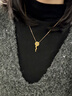 鉆石世家巳來運轉(zhuǎn)系列·琺瑯靈蛇項鏈 古法黃金點鉆工藝 蛇年限定 送女友 靈蛇幸運項鏈-金重約7.27g±0.2 曬單實拍圖