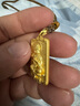 周大生黃金吊墜十二生肖菩薩守護(hù)佛項(xiàng)鏈送老婆禮物本命年情人節(jié)多退少補(bǔ) 普賢菩薩（蛇）贈(zèng)咖色頸繩 約4.5g 曬單實(shí)拍圖