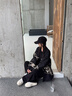 衣典零一（LEDIALYI）西裝外套女2025春秋季新款高級(jí)感小個(gè)子休閑針織毛線拼接西服上衣 黑色 S （建議105斤以內(nèi)） 曬單實(shí)拍圖