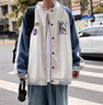 Shelley Jones美式復(fù)古棒球服外套男春秋季新款ins寬松潮流大碼休閑夾克上衣服 2259白色 XL (建議130-150斤) 曬單實(shí)拍圖