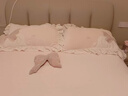 淘水晶輕奢A類(lèi)加厚牛奶絨貼布繡四件套寶寶絨床單被套公主少女保暖床品 漫天飛舞粉【A類(lèi)9斤左右送抱枕】 2.0m床單款【被套220*240】 曬單實(shí)拍圖