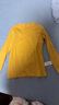 兒童高領(lǐng)打底衫2026春秋中大童男童純棉上衣女童秋衣寶寶長(cháng)袖t恤 黃色 +灰色 中領(lǐng) 160 建議140-150cm 曬單實(shí)拍圖