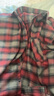純棉男士中老年長(cháng)袖格子襯衫大碼寬松有口袋抗皺免燙爸爸長(cháng)袖襯衣 287-1紅格 2XL-42建議140-160斤 曬單實(shí)拍圖