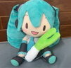 曼影初音 未來 fufu 毛絨 玩偶 眼罩 條紋 內(nèi)褲 胖次 蔥 蝴蝶結(jié) 公仔 兩叉蔥(約20cm可綁fufu手上 曬單實拍圖