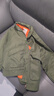 馬登工裝 復(fù)古飛行員夾克加厚保暖棉服口袋外套棉服男冬季 軍綠色 M 曬單實(shí)拍圖