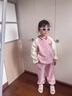G.DUCKKIDS女童庫洛米棒球服套裝春秋韓版卡通兒童運動套裝洋氣休閑三件套 粉色棒球3件套裝 90 （建議寶寶10-12公斤 24-36 曬單實拍圖