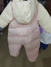 巴拉巴拉（BALABALA）童裝嬰兒連體衣假兩件連體羽絨服寶寶衣服冬加厚男童女童兒童 粉紅60002-白鴨絨 73cm 曬單實拍圖