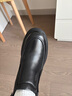 金利來(lái)（Goldlion）男鞋25冬季時(shí)尚男靴都市商務(wù)皮鞋保暖高幫鞋G506440284AAS黑色 曬單實(shí)拍圖