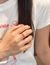 Giely黃金小方糖情侶戒指男女生一對(duì)足金紅繩對(duì)戒七夕情人節(jié)禮物送女友 足金0.1g【小方糖戒指】紅繩可調(diào)節(jié) 曬單實(shí)拍圖