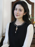 音兒（YINER）【質(zhì)感絲絨】Goodland美地2025春季新款法式假兩件花苞長袖連衣裙 黑色 M 曬單實(shí)拍圖
