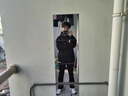 POUM彎刀微喇牛仔褲男裝美式高街復(fù)古修身vibe顯高痞帥夏季學(xué)生長褲子 黑色 常規(guī) XL 【120-135斤】 曬單實拍圖